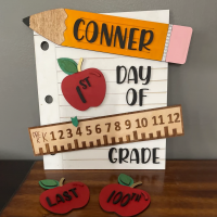 Personalised First/100th/Last Day of School Interchangeable Back to School Sign Prop For Kids Gift Ideas