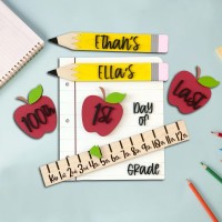 Personalised First/100th/Last Day of School Interchangeable Back to School Sign Prop For Kids Gift Ideas