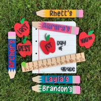 Personalised First/100th/Last Day of School Interchangeable Back to School Sign Prop For Kids Gift Ideas