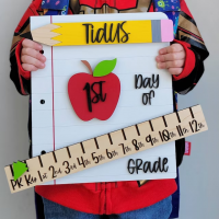 Personalised First/100th/Last Day of School Interchangeable Back to School Sign Prop For Kids Gift Ideas