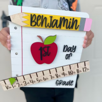 Personalised First/100th/Last Day of School Interchangeable Back to School Sign Prop For Kids Gift Ideas