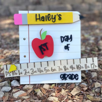 Personalised First/100th/Last Day of School Interchangeable Back to School Sign Prop For Kids Gift Ideas