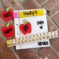 Personalised First/100th/Last Day of School Interchangeable Back to School Sign Prop For Kids Gift Ideas
