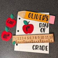 Personalised First/100th/Last Day of School Interchangeable Back to School Sign Prop For Kids Gift Ideas
