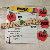 Personalised First/100th/Last Day of School Interchangeable Back to School Sign Prop For Kids Gift Ideas