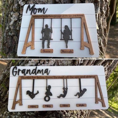 Personalised Swing Set Sign For Mother's Day Gift