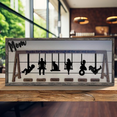 Personalised Swing Set Sign For Mother's Day Gift