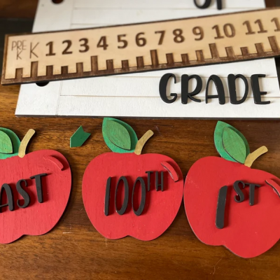Personalised First/100th/Last Day of School Interchangeable Back to School Sign Prop For Kids Gift Ideas